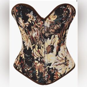 Brown Floral Corset Top. I really love this corset but the waist is too big.